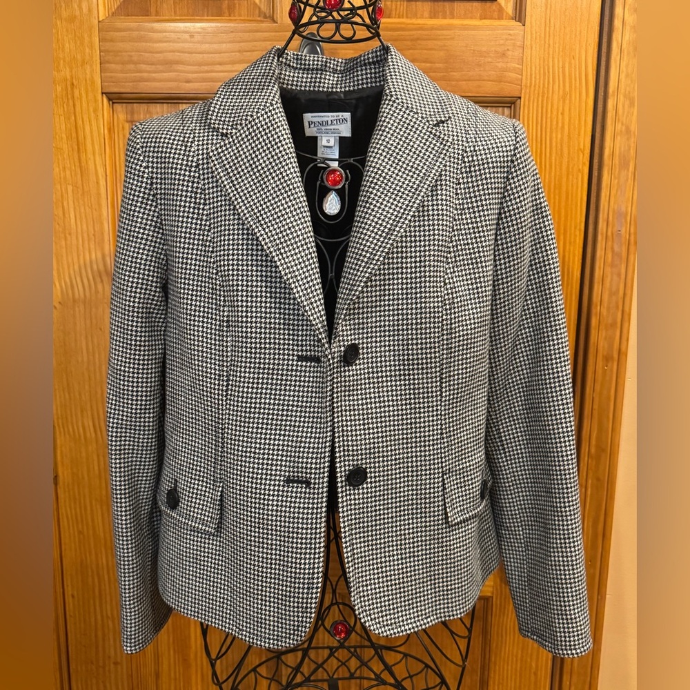 Pendleton Virgin Wool Women's Fully Lined Houndst… - image 8